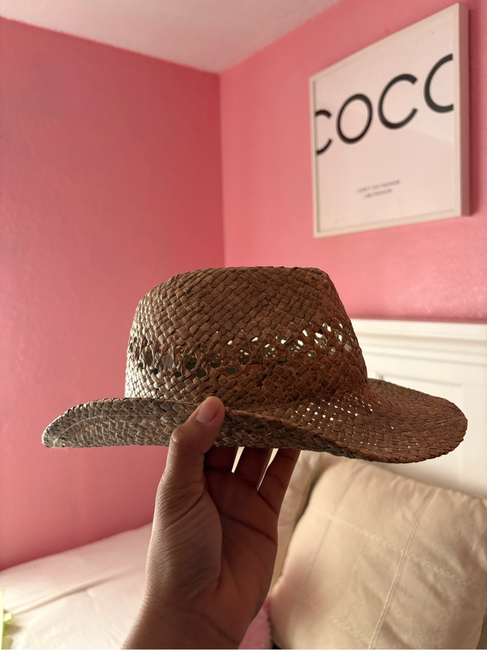 Hobby Lobby Straw Sun Hat - Natural Brown